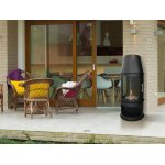 Chauffage pour terrasse haute teneur en bio�thanol avec porte vitr�e