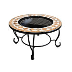 Chemine bio de table en cramique avec brasero et barbecue
