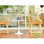 Chemine bio de table en inox bross avec verre tremp