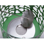 Chemine biothanol de table design de forme ronde verte