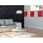Chemine biothanol de table moderne et design avec corps en acier maill blanc