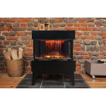 Cheminée Électrique 2000w noir - vidrio noir Cheminée Électrique 2000w noir - vidrio noir