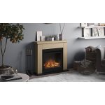 Chemin�e �lectrique d�corative  frode  bois de ch�ne - powerflame