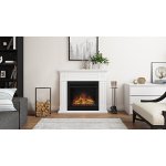 Chemine lectrique dcorative  larsen  blanche - powerflame