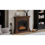 Chemine lectrique dcorative  magna  bois de noyer - powerflame