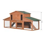 Clapier cage  lapins rongeurs poulailler xxl 2 tages 2 enclos tiroir djection 2, 27l x 0, 70l x 1h ...