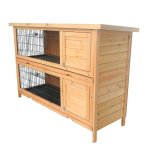 Clapier sur pieds cage  lapin double niveau plateaux excrments coulissants 4 portes verrouillables ...