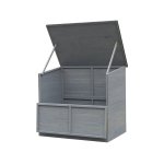 Coffre de jardin en bois  caja  - 137 x 91 x 121 cm - anthracite