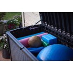 Coffre de jardin rio en rsine - 416l - 130 x 70 x 63 cm - beige