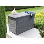 Coffre de rangement havana - aluminium / rsine - gris