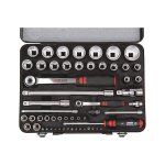Coffret de douilles et cliquets 1 / 4 pouce et 1 / 2 pouce - 56 pieces 1 / 41 / 2