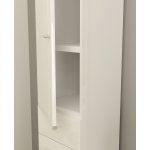 Colonne  poser babylone - 35cm - blanc - laqu - livr en kit