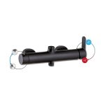 Colonne de douche black roma touch avec mitigeur mcanique wirquin