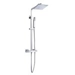 Colonne de douche carre thermostatique 1 jet chrome