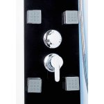 Colonne de douche hydro adria - h140xl45xl24cm - verre tremp - finition noir