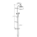 Colonne de douche thermostatique chromée atria Colonne de douche thermostatique chromée atria