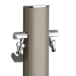 Colonne d'eau totem grise tourterelle - 120 cm - aluminium - double robine Colonne d'eau totem grise tourterelle - 120 cm - aluminium - double robine