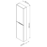 Colonne  suspendre 2doo - l40cm - blanc - toucher doux - livr mont