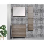 Colonne  suspendre dahlia - l30cm - bois brun - mlamin - livr en kit