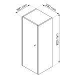 Colonne  suspendre ivan s + - l35cm - taupe - mlamin - livr en kit