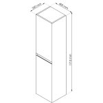 Colonne  suspendre max - l40cm - anthracite - mat - livr mont