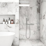 Combi douche mécanique rond chromé avec douchette et flexible Combi douche mécanique rond chromé avec douchette et flexible