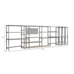 Concept rangement de garage modul� - longueur 605 cm - 24 plateaux