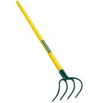 Croc  fumier - douille - 4 dents - manche composite pomme