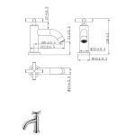 Croce robinet lave mains chrome eau froide