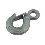 Crochet de levage a oeil et linguet acier estampe viso 500kg