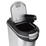 Curver conteneur a croquettes 20kg - aspect metal - gris