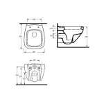 Cuvette suspendue en cramique pour wc design