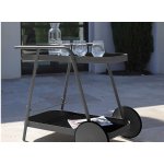 Desserte de jardin vienne - 2 plateaux - gris