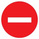 Disque plastique  sens interdit