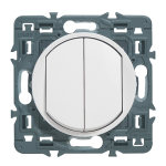 Double interrupteur ou va - et - vient céliane soft 10a - blanc Double interrupteur ou va - et - vient céliane soft 10a - blanc