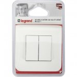 Double interrupteur va - et - vient mosaic, blanc, legrand