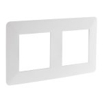 Double plaque de finition horizontale blanche - artezo