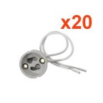 Douille gu10 (pack de 20) - blanc - silamp Douille gu10 (pack de 20) - blanc - silamp
