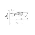 Douille multi 1 / 2 pouce - 12 pans 20
