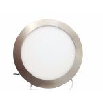 Downlight dalle led extra plate ronde alu 18w (pack de 5) - blanc neutre 4000k - 5500k - silamp