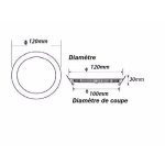 Downlight dalle led extra plate ronde alu 6w (pack de 10) - blanc chaud 2300k - 3500k - silamp