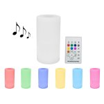 Eclairage led sonore bluetooth de jardin  rosa 1  - �14 x h27 cm