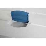 Eda plastique coffre de rangement dessous de lit 50 l avec roulettes - gris et bleu - 77, 5 x 59 x 16, ...
