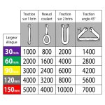 Elingue de levage plate 2 paisseur  boucle - 1 tonne violet 2 m