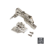 Emuca charni�re x91, d. 35mm, coud�e, fermeture amortie, ouv. 165�, avec embase eurovis, 10 ut.