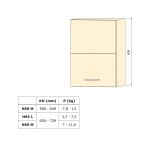 Emuca compas agile flap pour portes relevables doubles, 7 - 11, 6 kg, module h 650mm, acier et plastique, ...