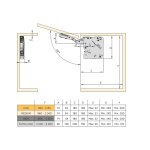Emuca compas pour portes relevables, force 1800 - 3500, acier et plastique, blanc Emuca compas pour portes relevables, force 1800 - 3500, acier et plastique, blanc