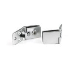 Emuca jeu de charnières pour porte en verre, central, Épaisseur 4 - 5 mm, zamak, chromé mat Emuca jeu de charnières pour porte en verre, central, Épaisseur 4 - 5 mm, zamak, chromé mat