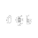 Emuca kit tube de penderie, ovale 30 x 15 mm, 950 mm, aluminium, anodis� mat, 2 ut.