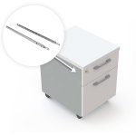 Emuca paire de coulisses pour tiroirs, � billes, 17 x 182 mm, sortie partielle, zingu�, 5 ut.